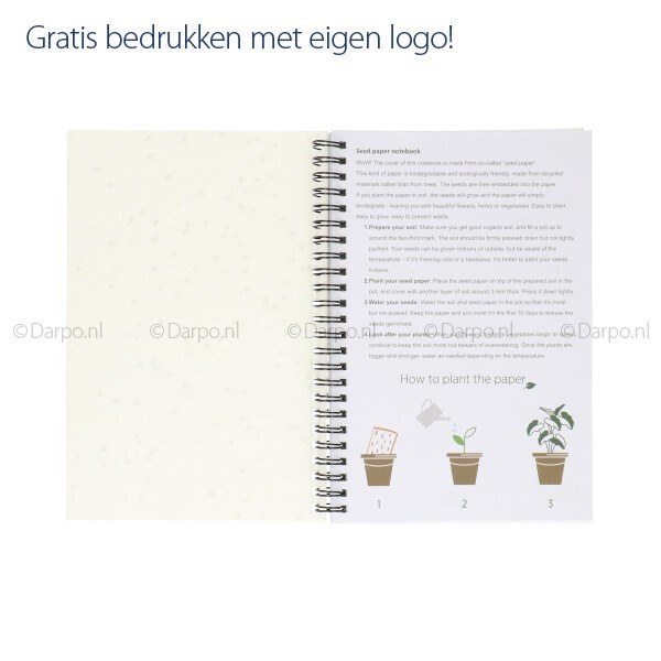 Groeipapier notitieboek A5 bedrukken - DP4045